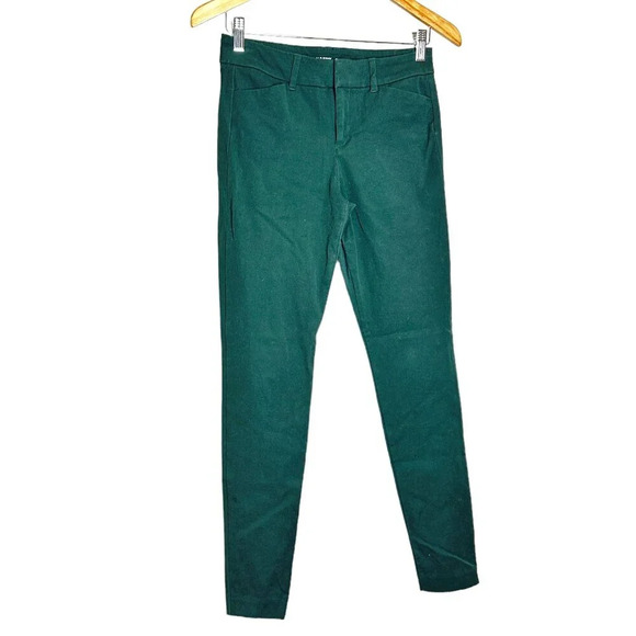 OLD NAVY Pixie Style Green Stretch Trousers Dress Pants size 0 - Picture 1 of 9
